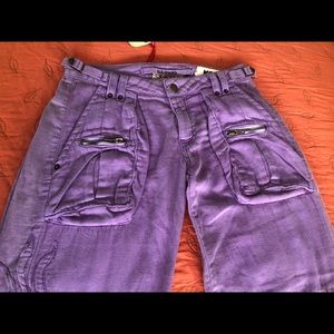 ♥️SOKD♥️SOLD♥️*NWOT*DA-NANG*CARGO PANTS*ASIAN EMBROIDERY DRAGONLILAC*XS*MSRP$239